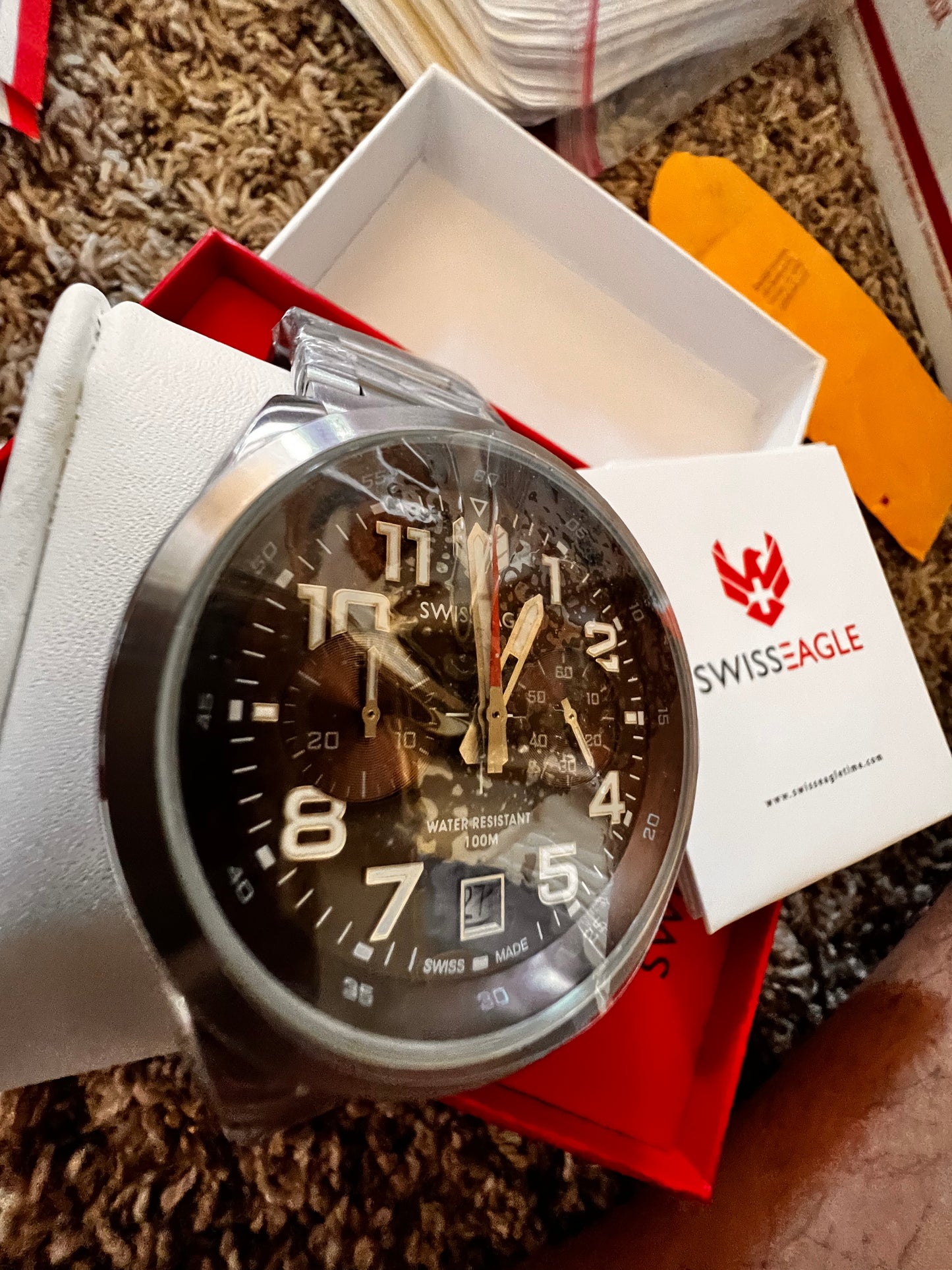 #882 Swiss Eagle 100 Meter Swiss Made Quartz Chronograph Watch with Date Limited Edition Brand New