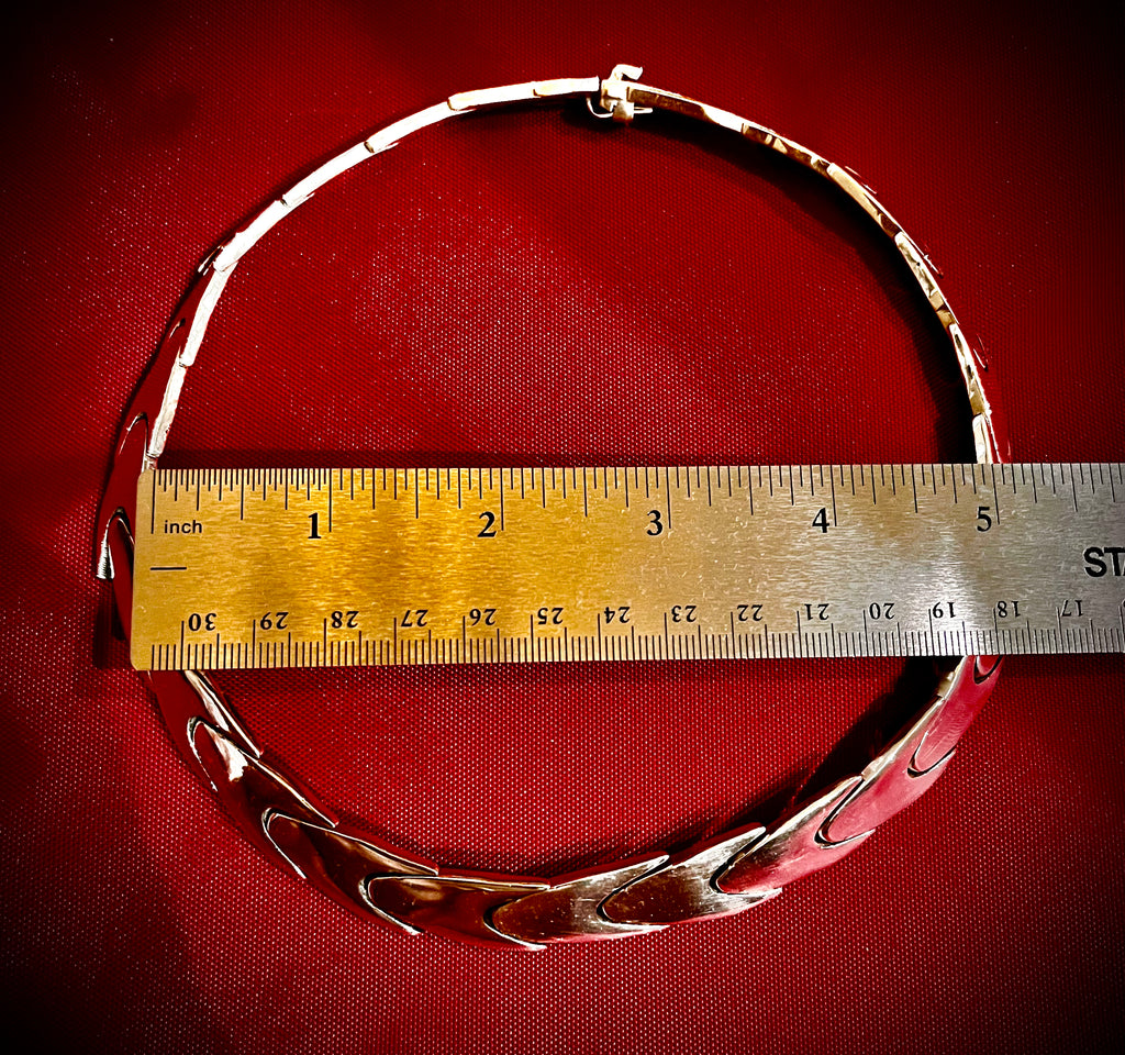 #437 A Unique rare hand made Heavy Silver 925 Native Mexican Neckless TJ21