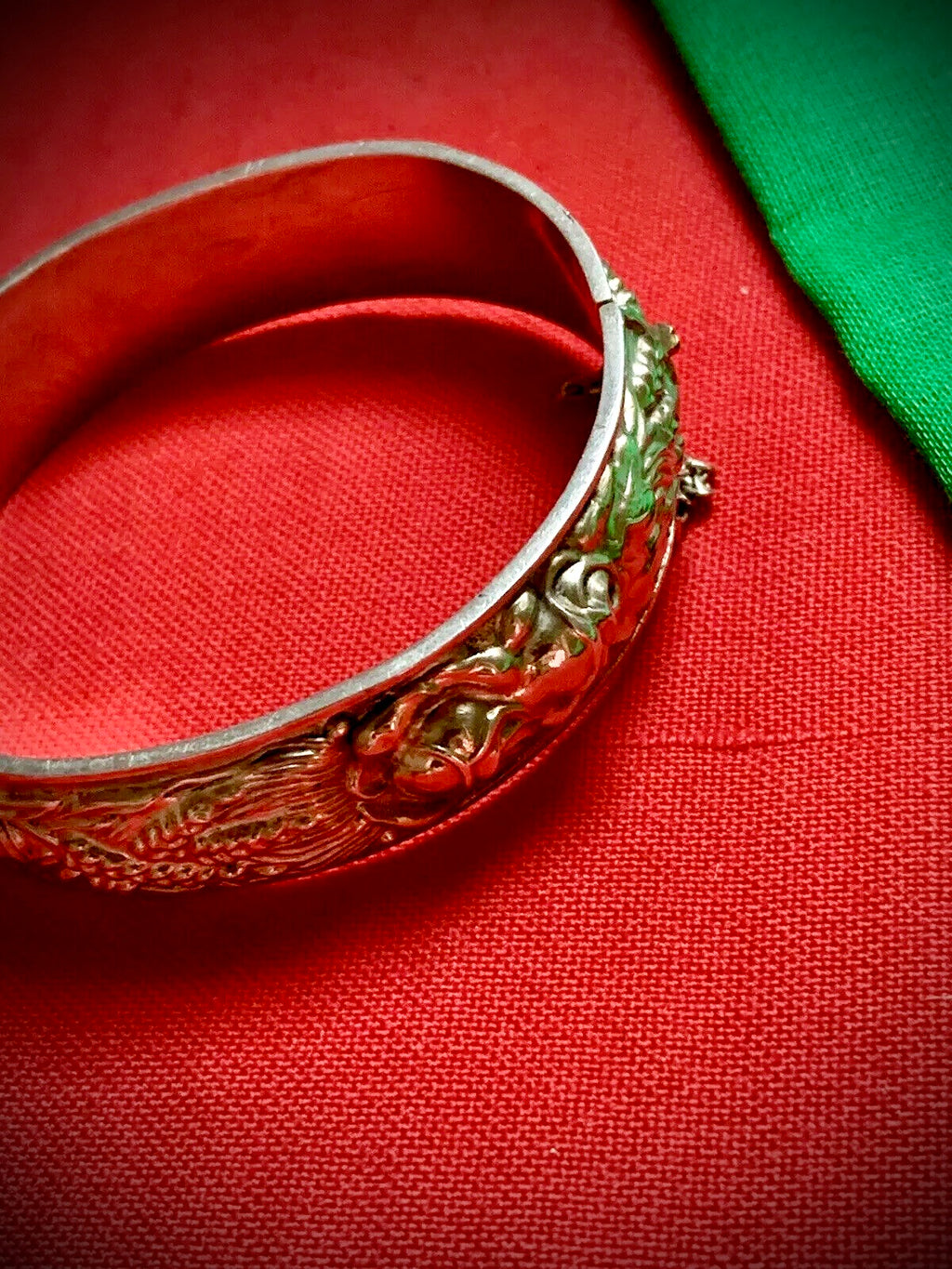 Elegant 925 Sterling Silver Vintage Jewelry Unique Open Bracelet Bangle Cuff