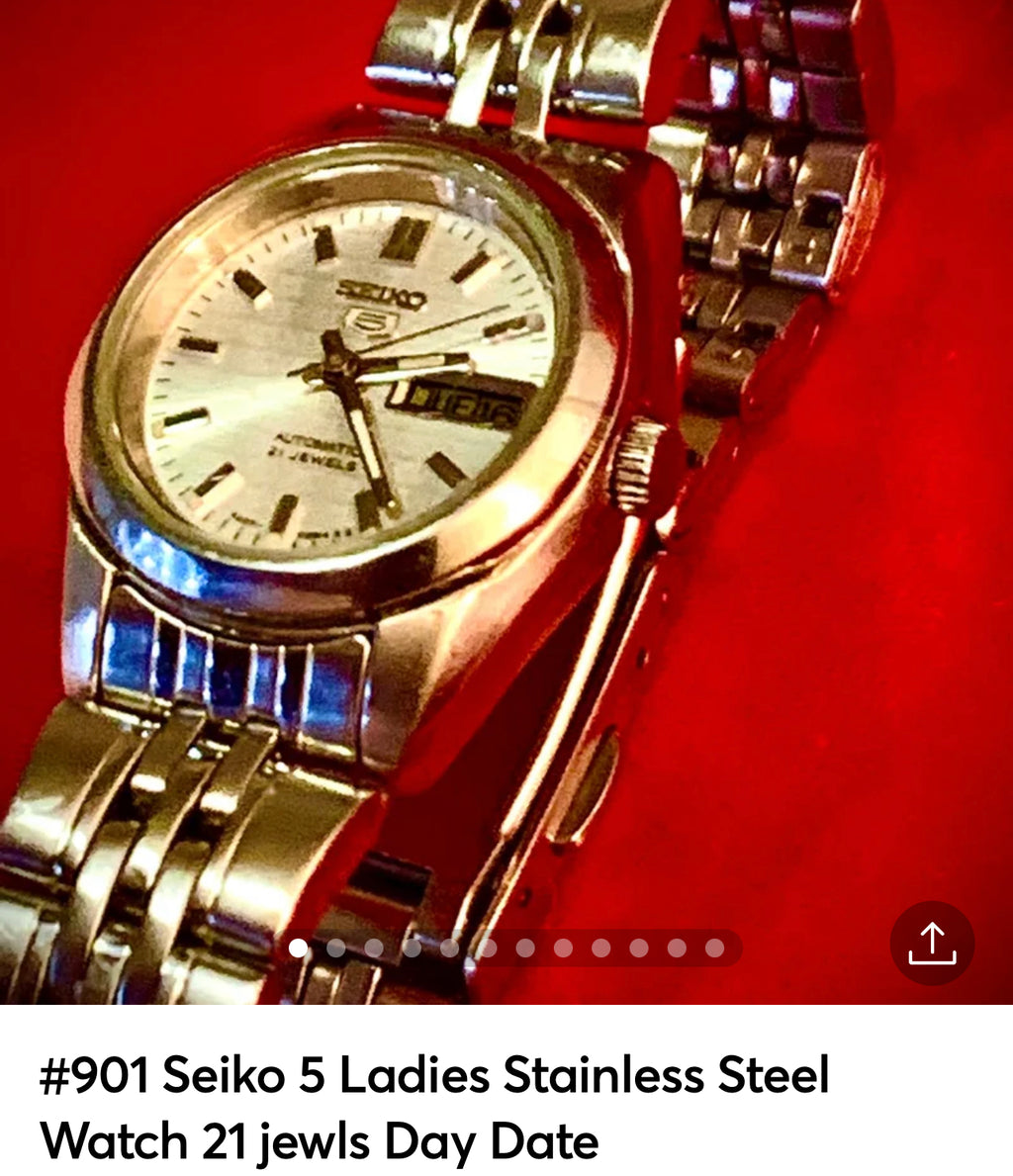 #901 Seiko 5 Ladies Stainless Steel Watch SYMA27K