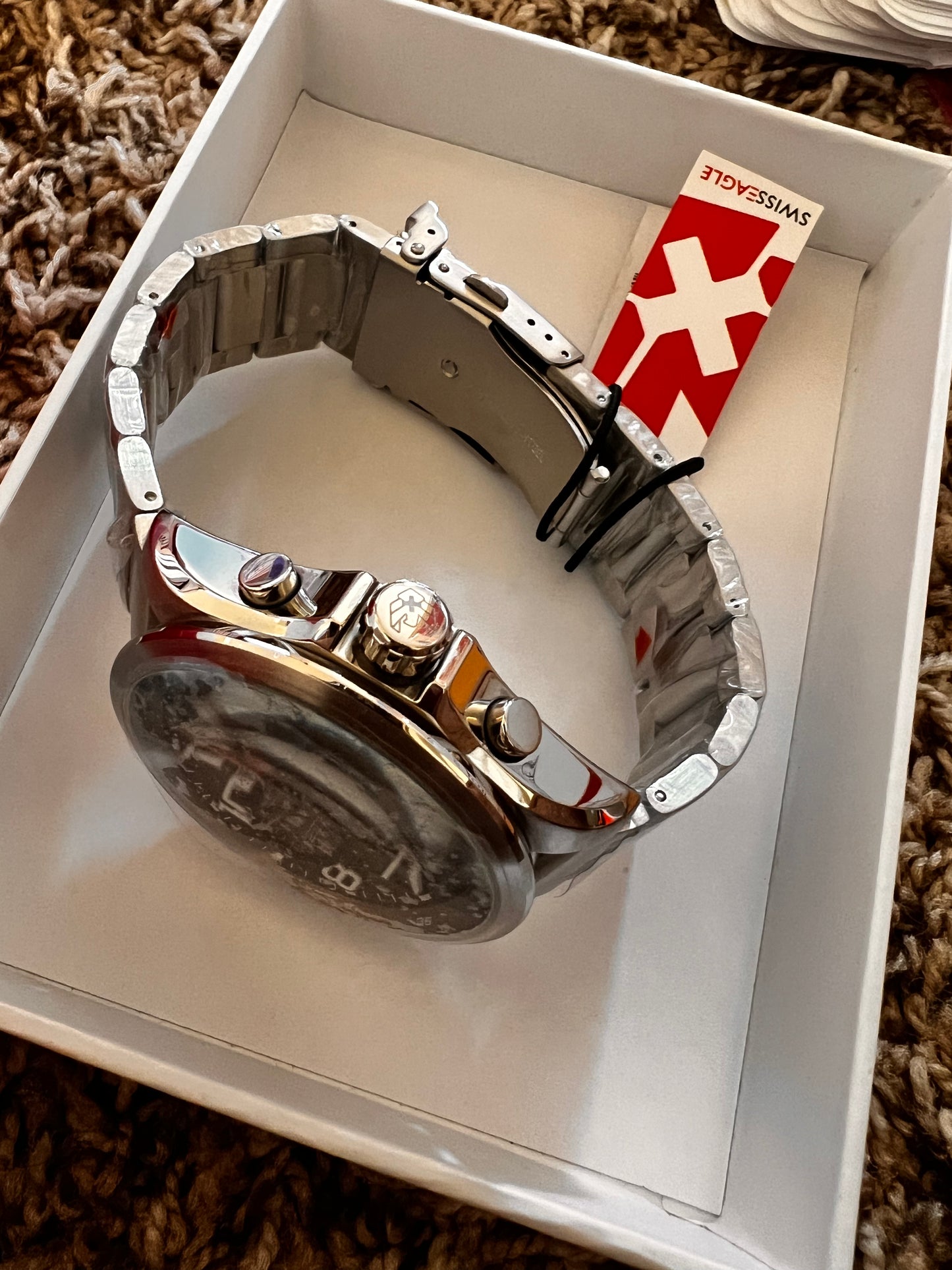 #882 Swiss Eagle 100 Meter Swiss Made Quartz Chronograph Watch with Date Limited Edition Brand New