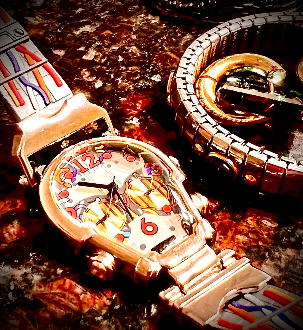 R#947 Rare Beautiful Robot Face Colorful Watch For Younger Adult Or Children
