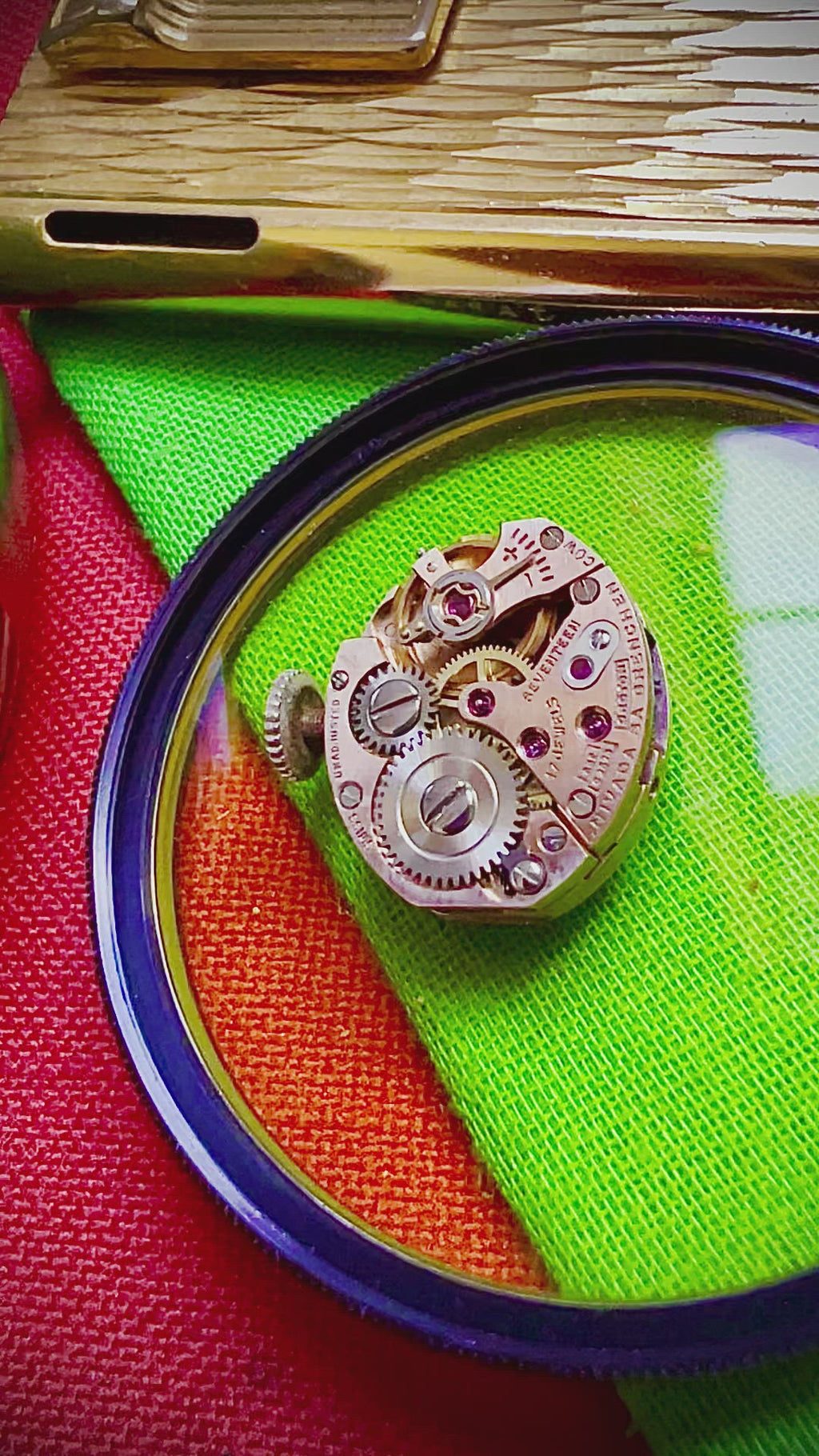 #435 Nivada SA Grenchen Ladies 10 K Gold plated Two Dimonds Beautiful Wrist Watch