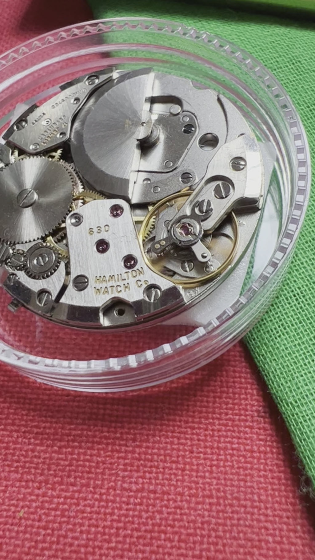 #611 Vintage Hamilton Cal. 630 Micro-Rotor Movement Fits Thin-O-Matic PARTS / REPAIR