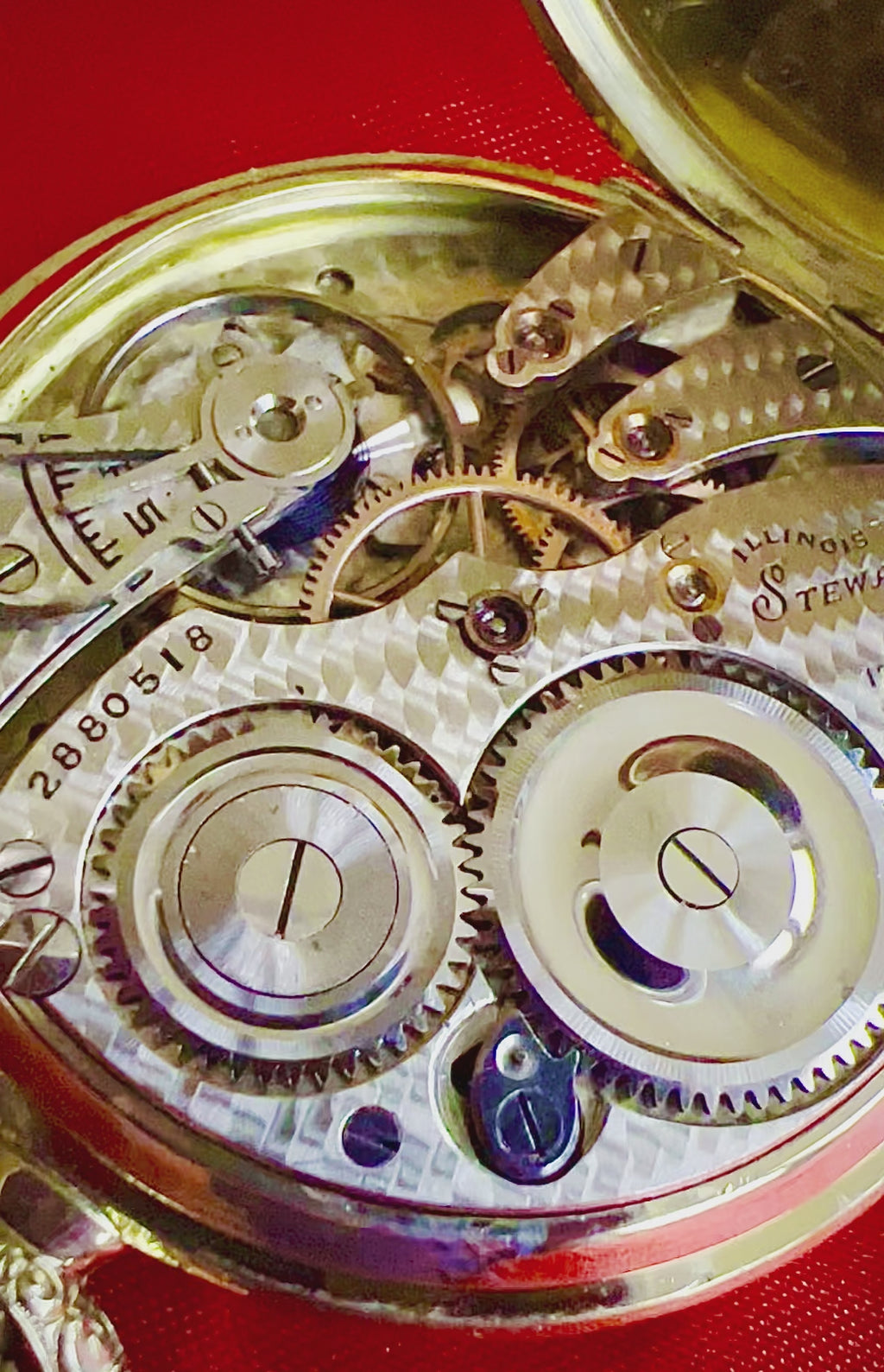 R#656 Illinoise Stewart Gold Filled Case Pocket Watch Beautiful