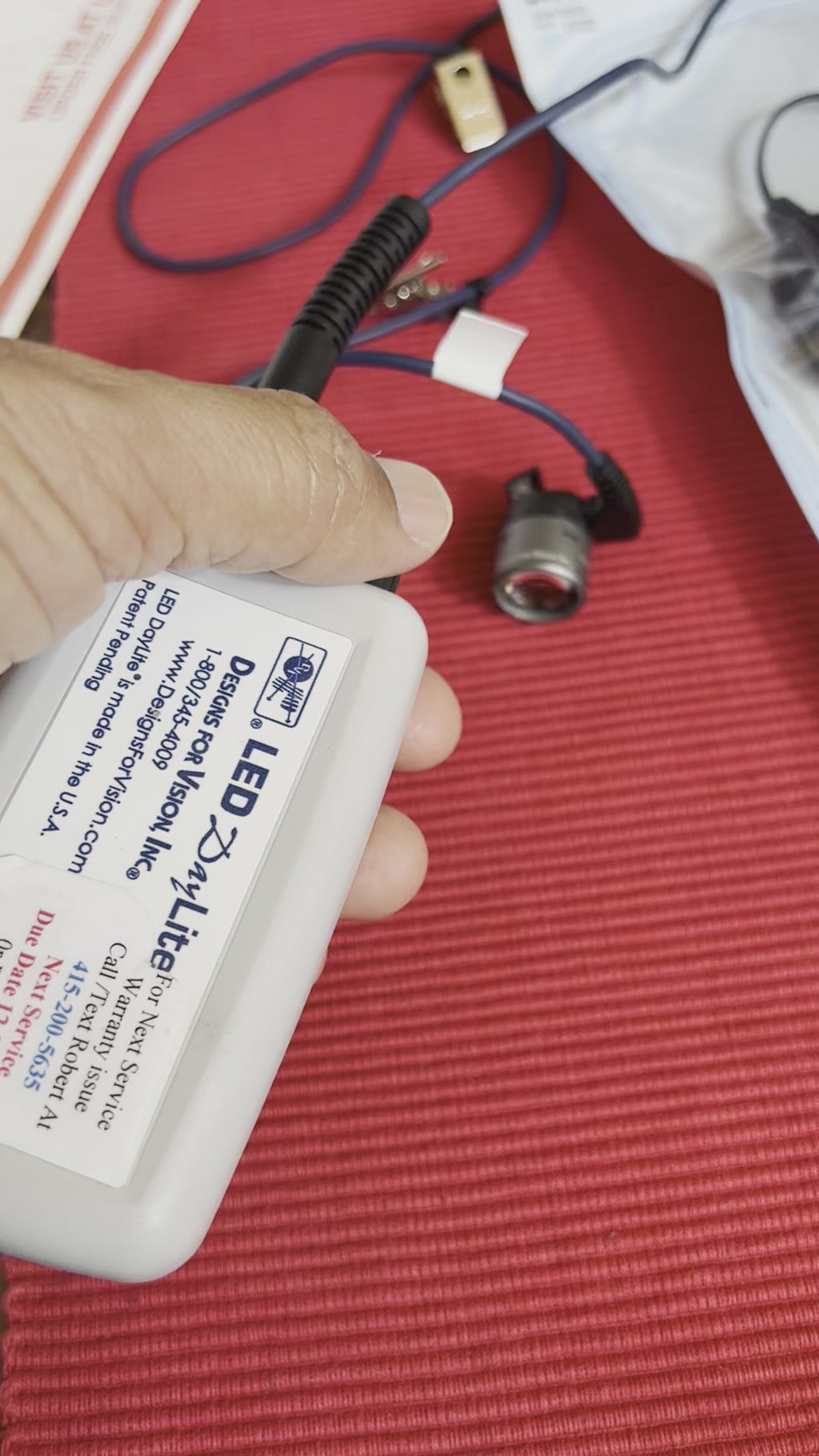 Reserved for Kenyon M. Fort DDS Design for vision LED day lite system  Service /Repairs / Rebuild and testing