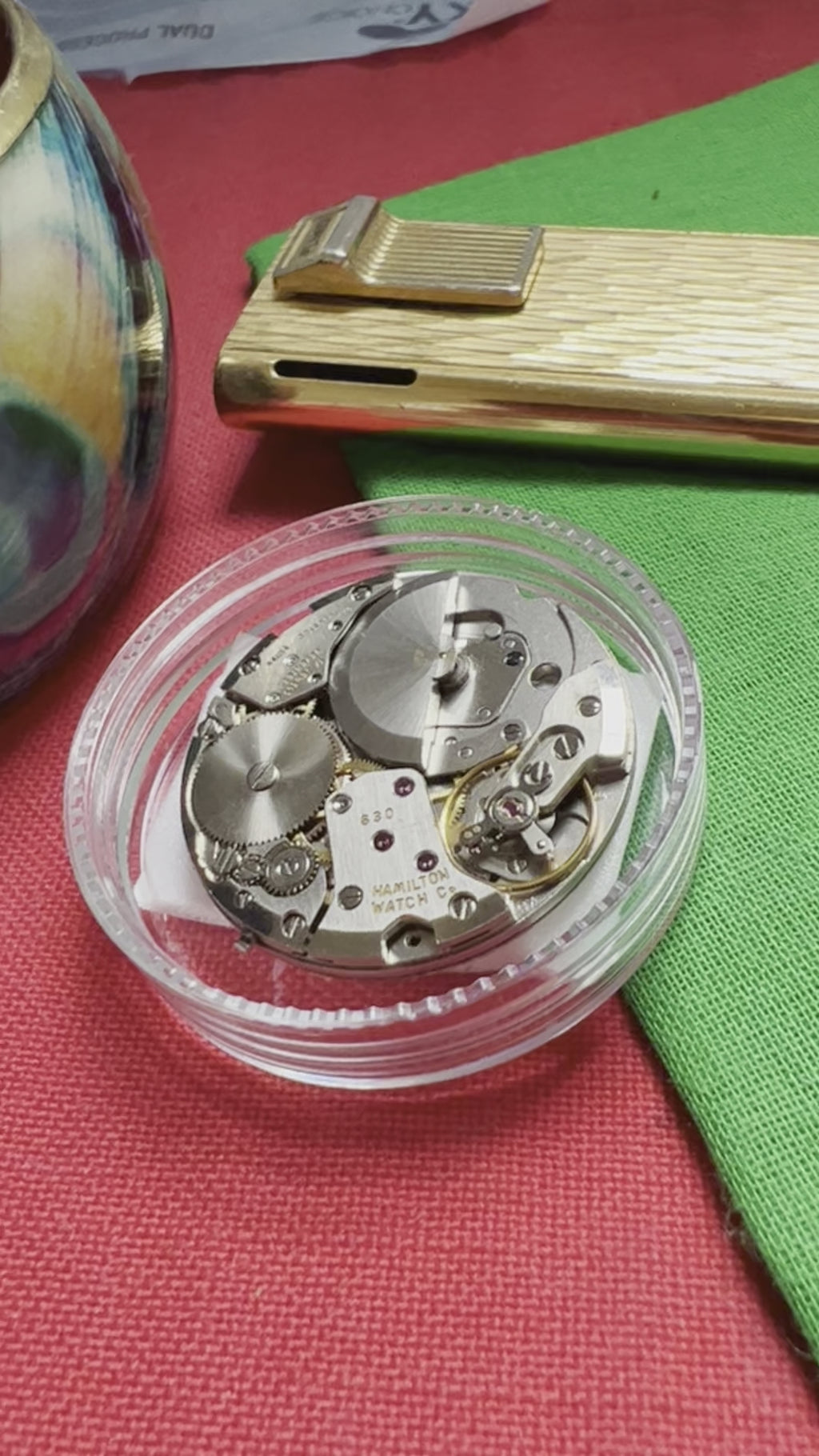 #611 Vintage Hamilton Cal. 630 Micro-Rotor Movement Fits Thin-O-Matic PARTS / REPAIR