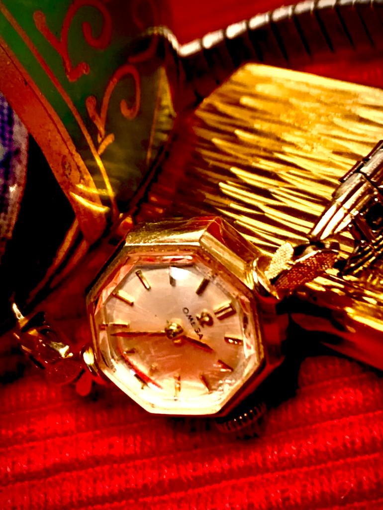 #360 Rare Vintage Omega 14K Solid Gold Ladies Cocktail Watch Bracelet | Swiss Manual Wind | Ref. 66512