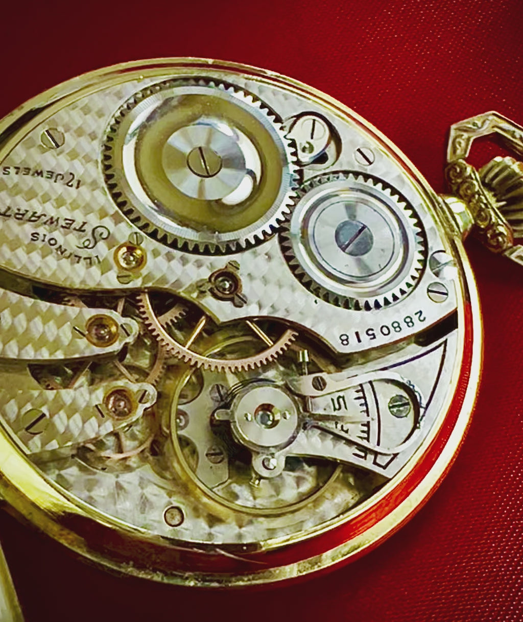 R#656 Illinoise Stewart Gold Filled Case Pocket Watch Beautiful