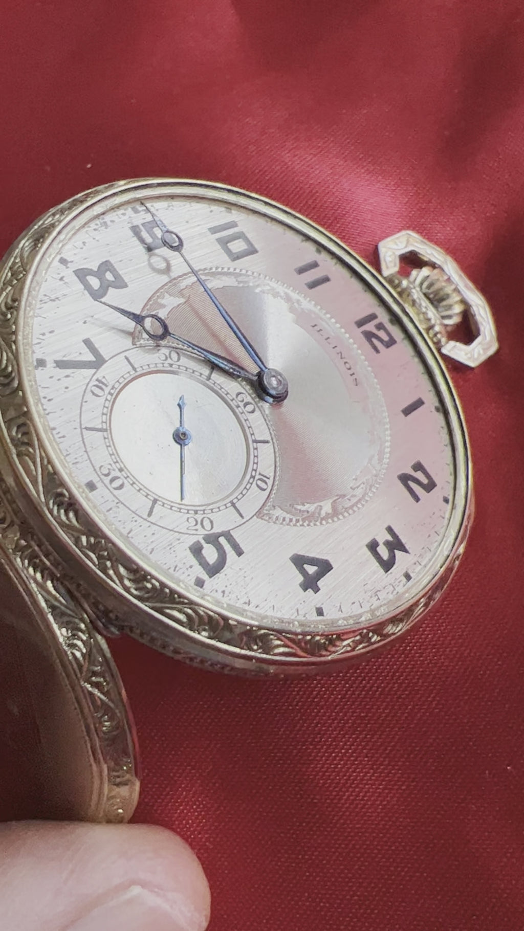 R#656 Illinoise Stewart Gold Filled Case Pocket Watch Beautiful