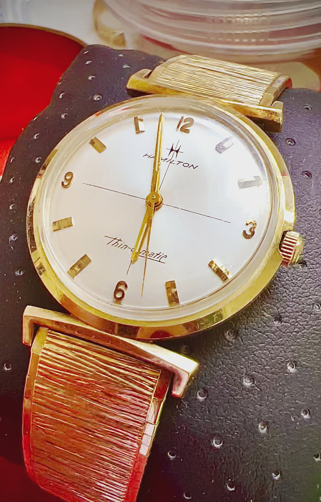 #377 Hamilton Thin-O-Matic 10K Gold Filled Case,Back and Band Unisex wrist watch