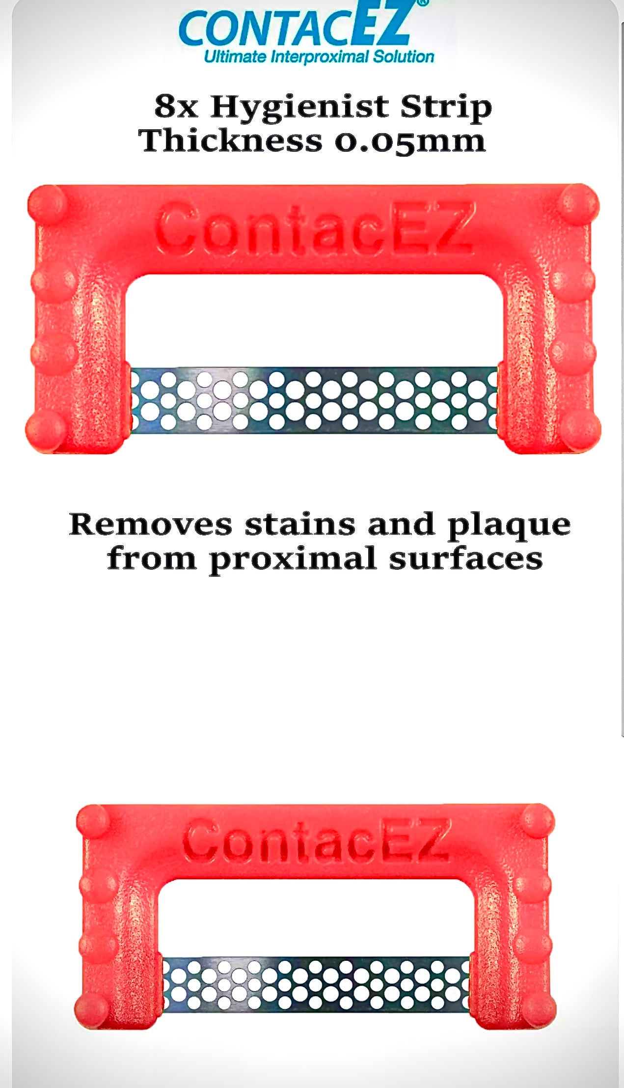 8pcs ContacEZ Dental Proximal Stains Plaque Removal Hygienist Strip 0.05mm