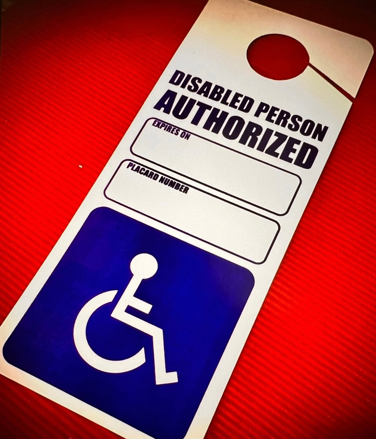 Handicap Disabled Placard, Sign Impedido Card Fast Shipping