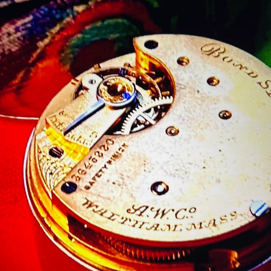 #660M High-End Antique Waltham Bond St Pocket Watch Movement with dial and hands from year 1884 14S  Open Face