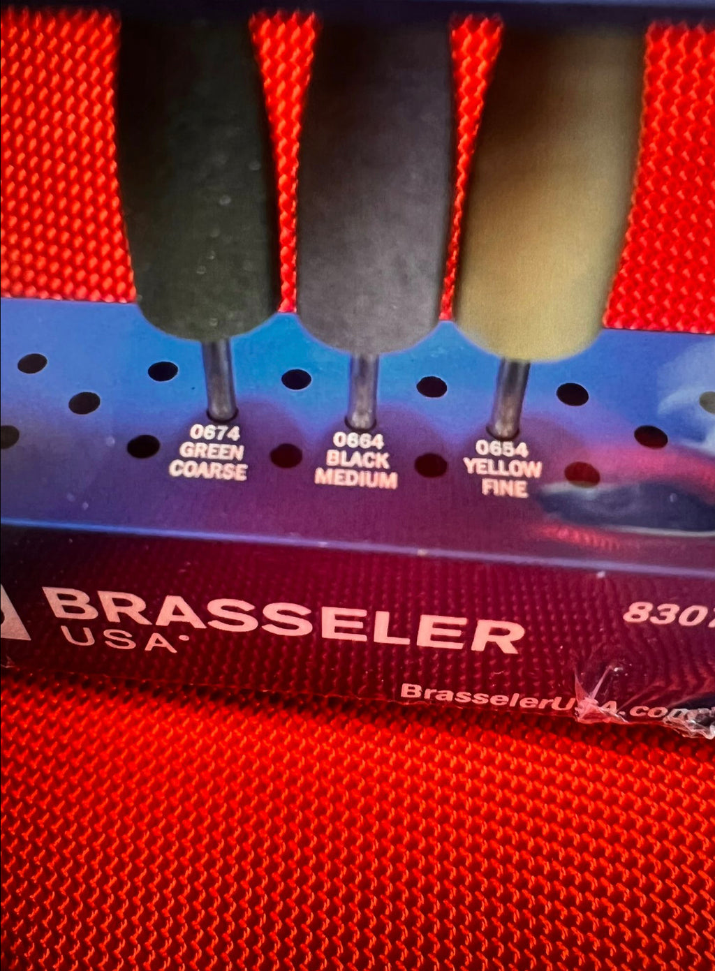 New Sealed BRASSELLER DENTURE ADJ BLOCK 7 Acrylic Burs 8307-A