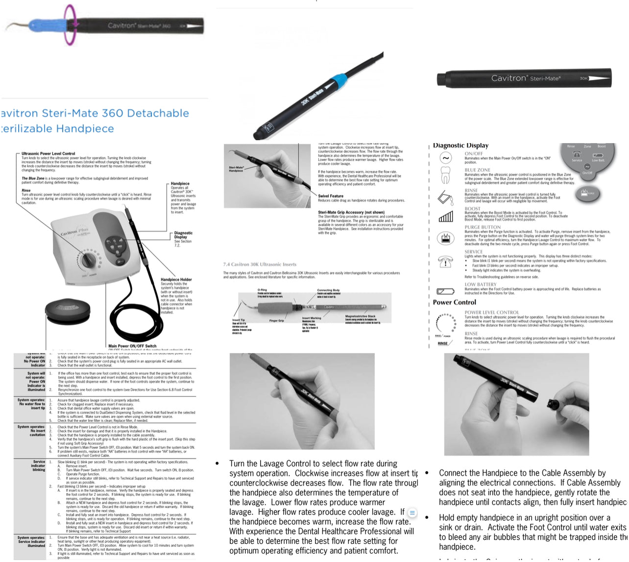 Dentsply Cavitron Steri- Mate 360 30K Sterilizable Sheath Handpiece No .8013201