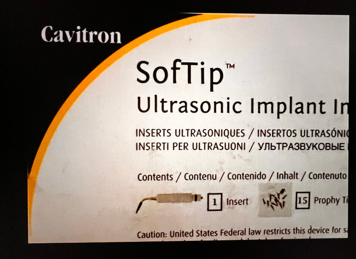 2 x Dentsply Cavitron IMPLANT Soft Tip 30K 90411 Insert Yellow Same day Shipping