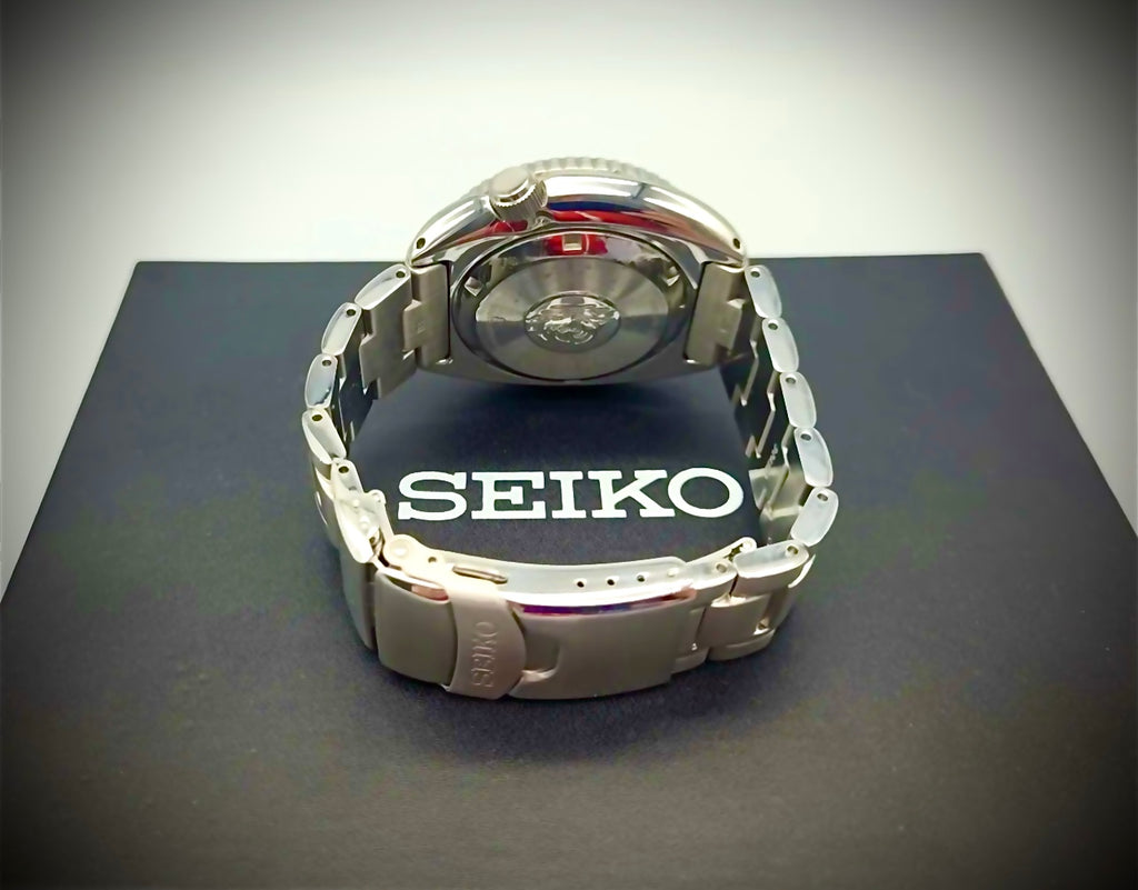 #636 Seiko SRPA21 Prospex PADI Special Edition Steel 45mm Diver Automatic Men's Watch blue dial larger size