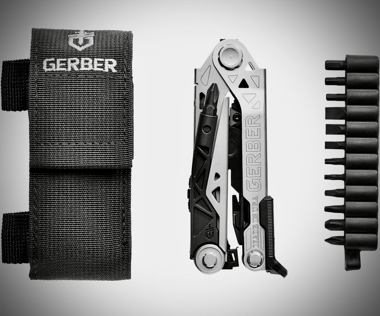 Drive Multitool with Bit Set, and Sheath, Silver/Black,Standard Bit Set