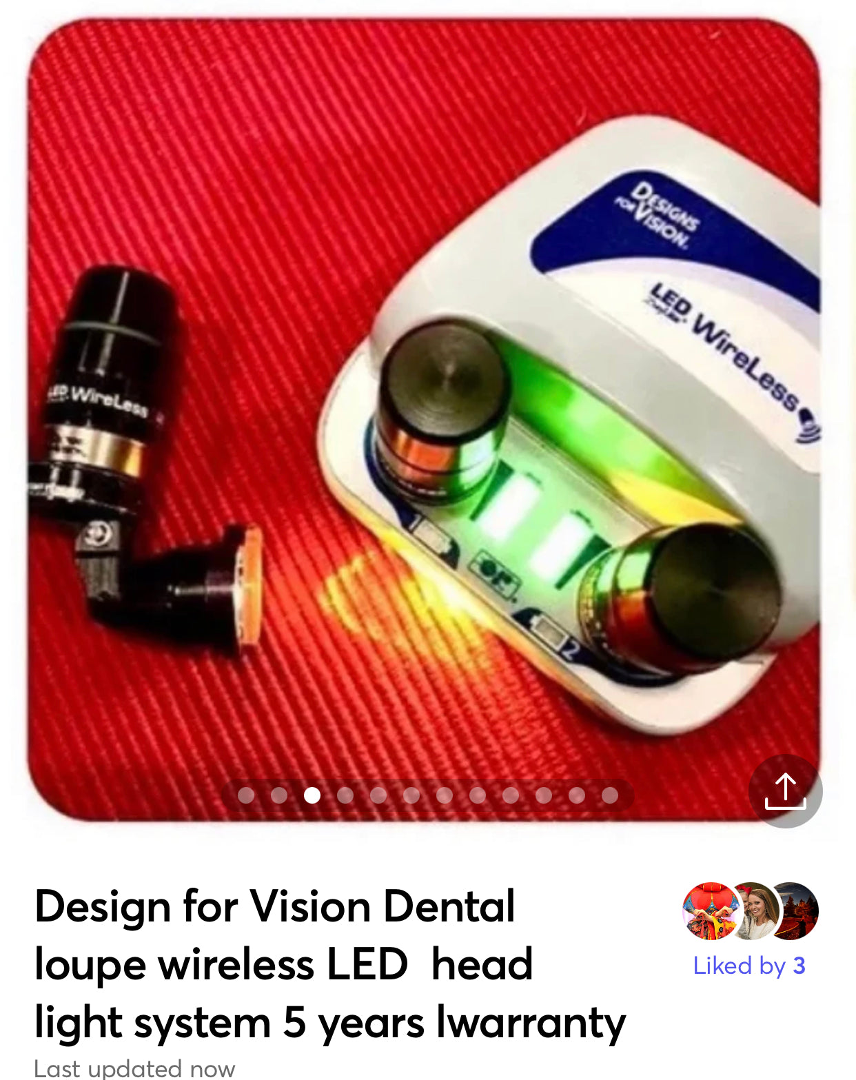 Design for Vision Dental loupe wireless LED  head light System 5 years warranty