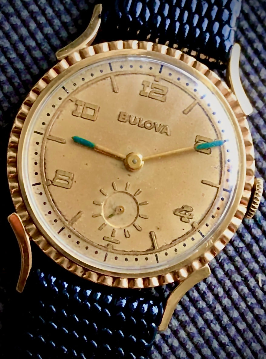 #471-A Amazingly Beautiful Unisex Bulova 21 Jelws 10 K Gold filled