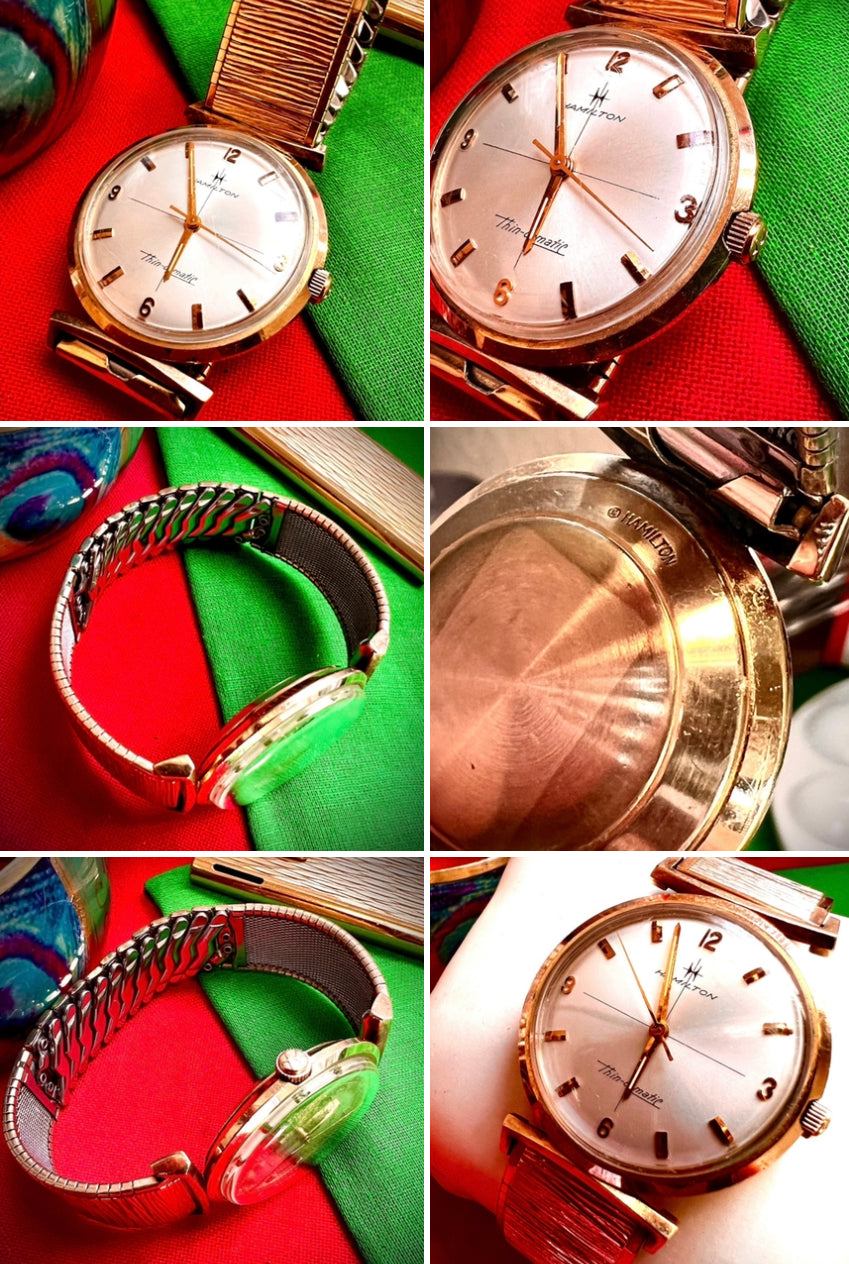 #377 Hamilton Thin-O-Matic 10K Gold Filled Case,Back and Band Unisex wrist watch