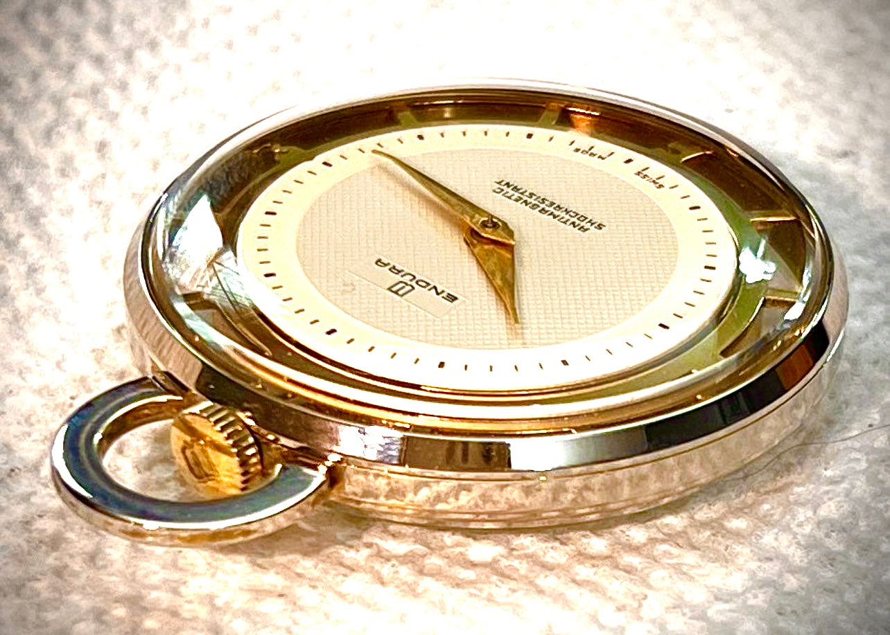 #496 Vintage Swiss Endura beautiful pocket watch