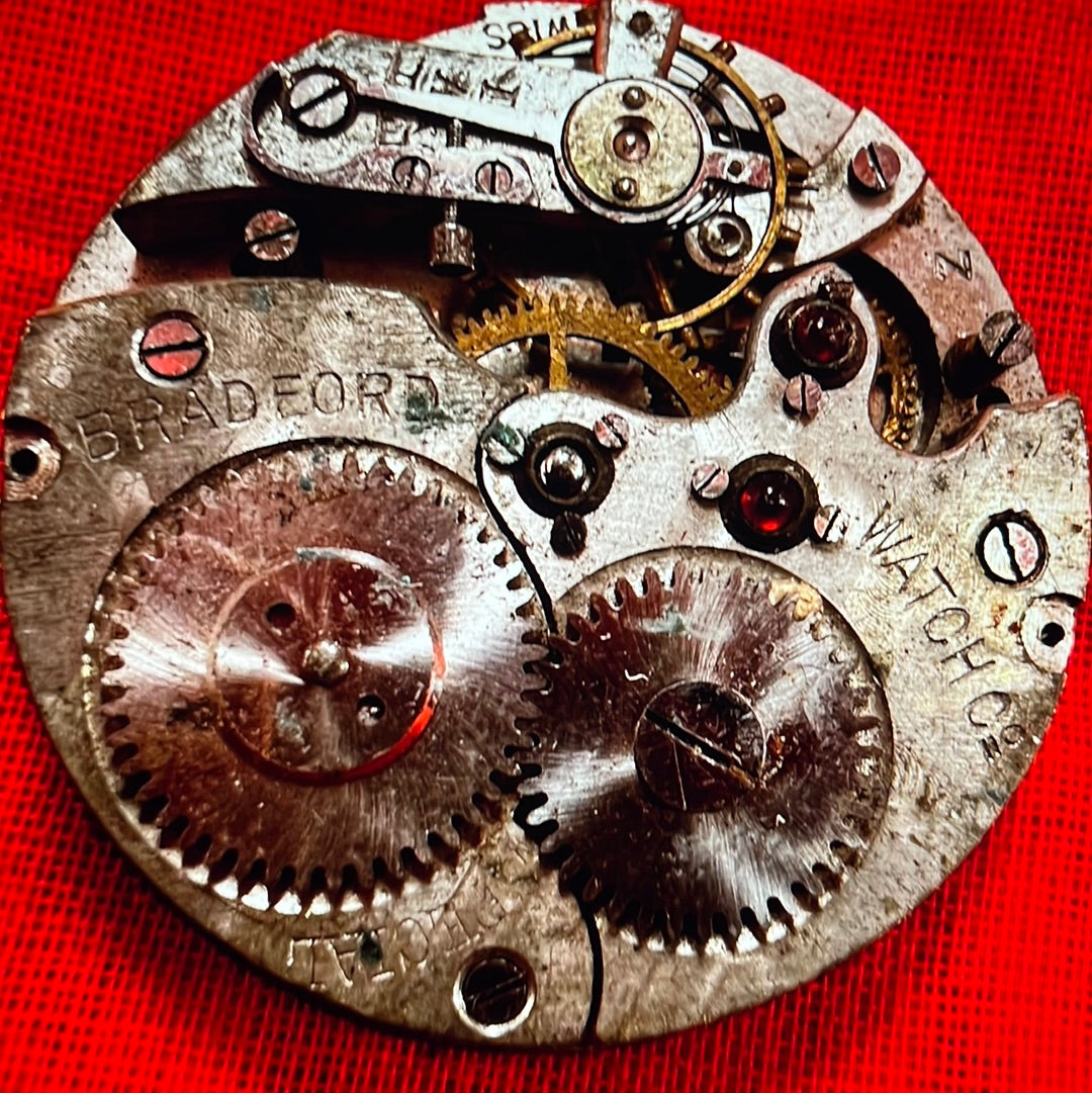 #264M Waltham Wrist Watch Movement And Case for Parts or not working