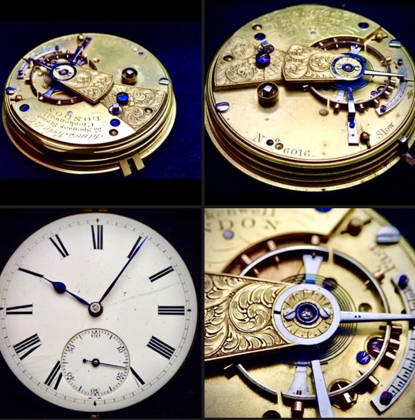 #820 James Poole & Co London Quality Fusee lever pocket watch movement