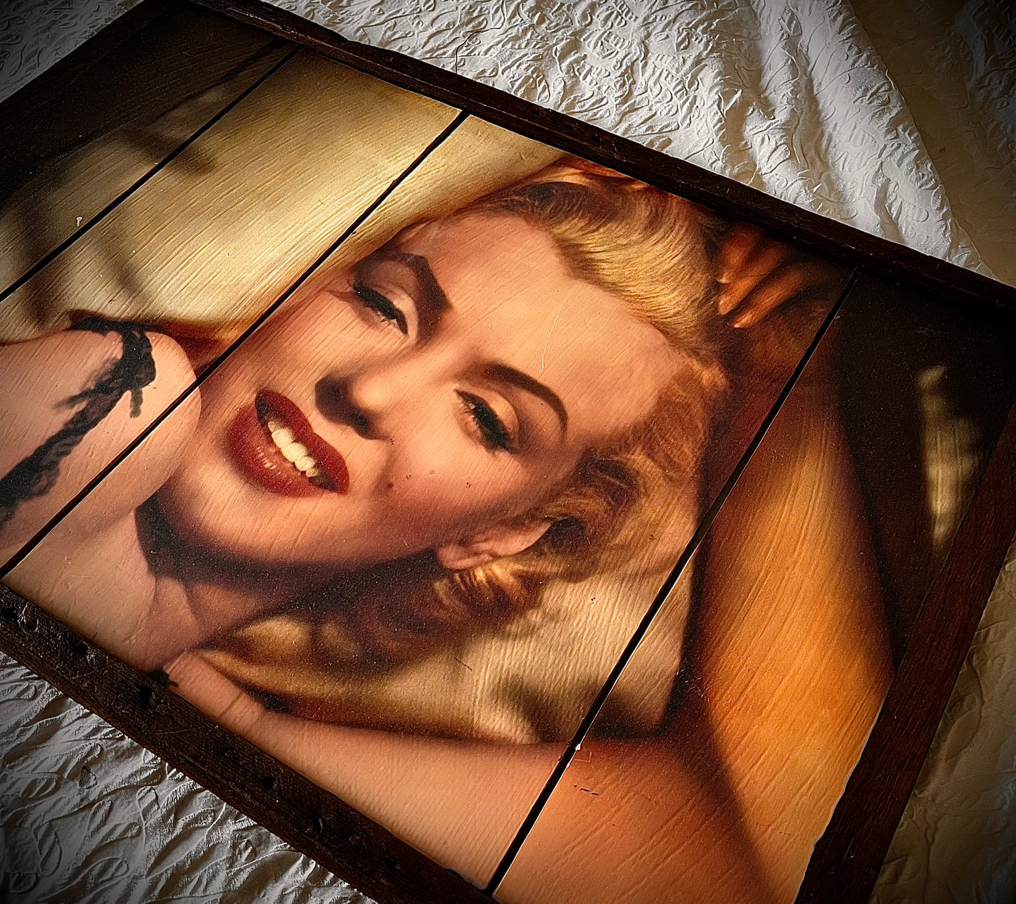 Marily Monro vintage on 24 X36 inch wood boards from Barn