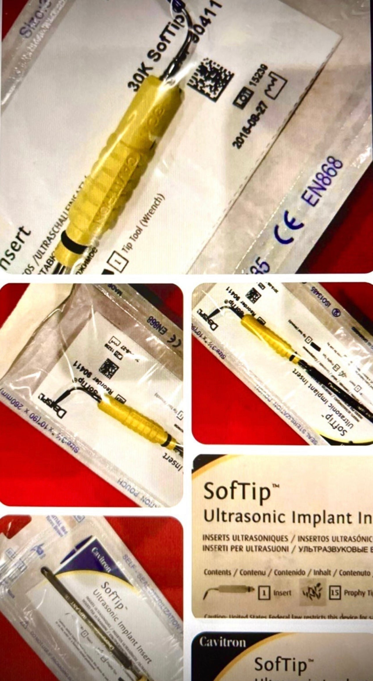 Dentsply Cavitron IMPLANT Soft Tip 30K 90411 Insert Yellow Same day Shipping