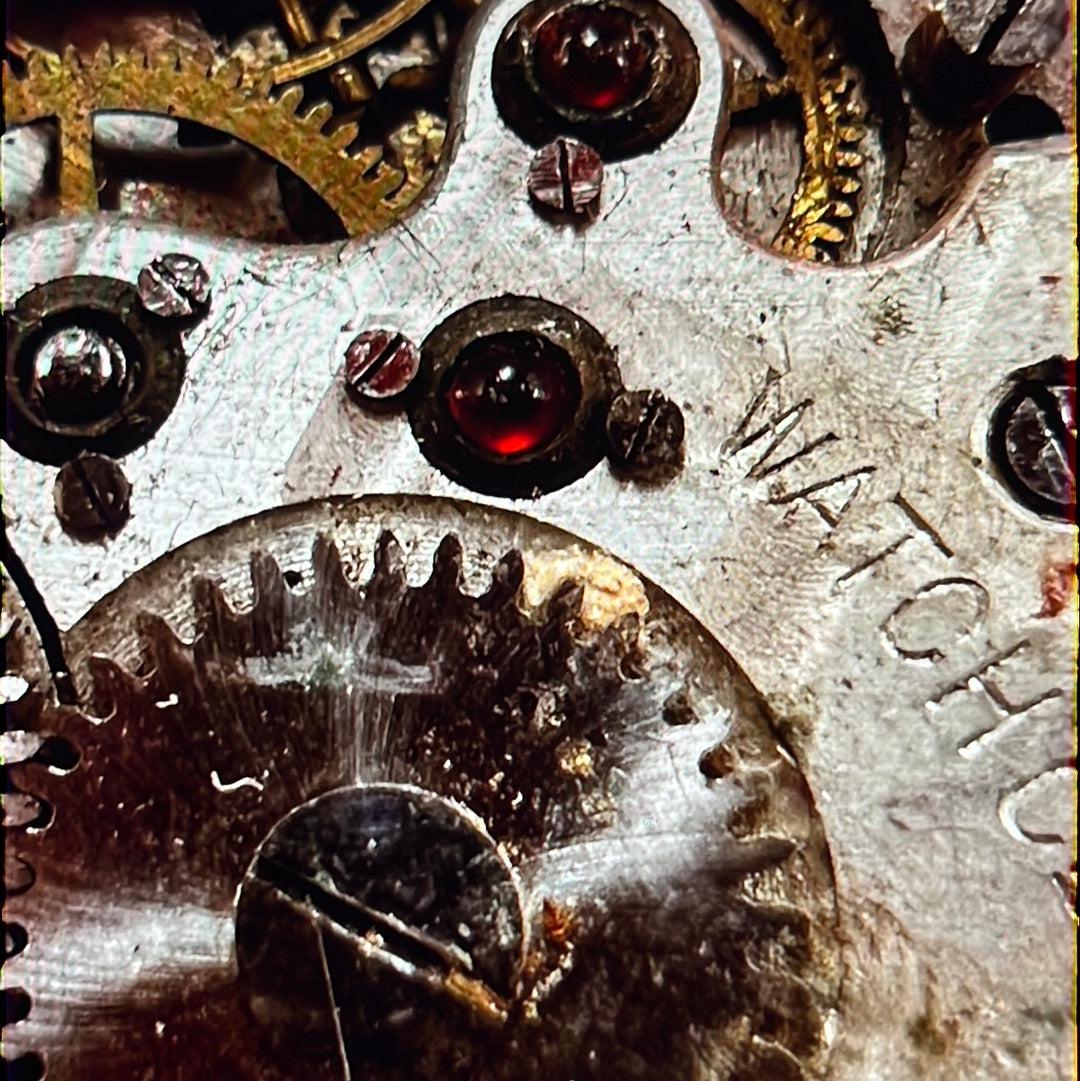 #264M Waltham Wrist Watch Movement And Case for Parts or not working