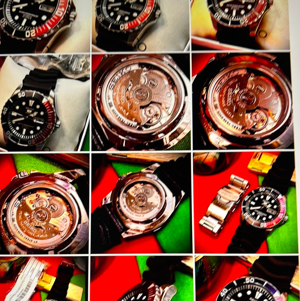 #217 Seiko 5 Blue dial 100 Metter automatic Pepsi Bezel