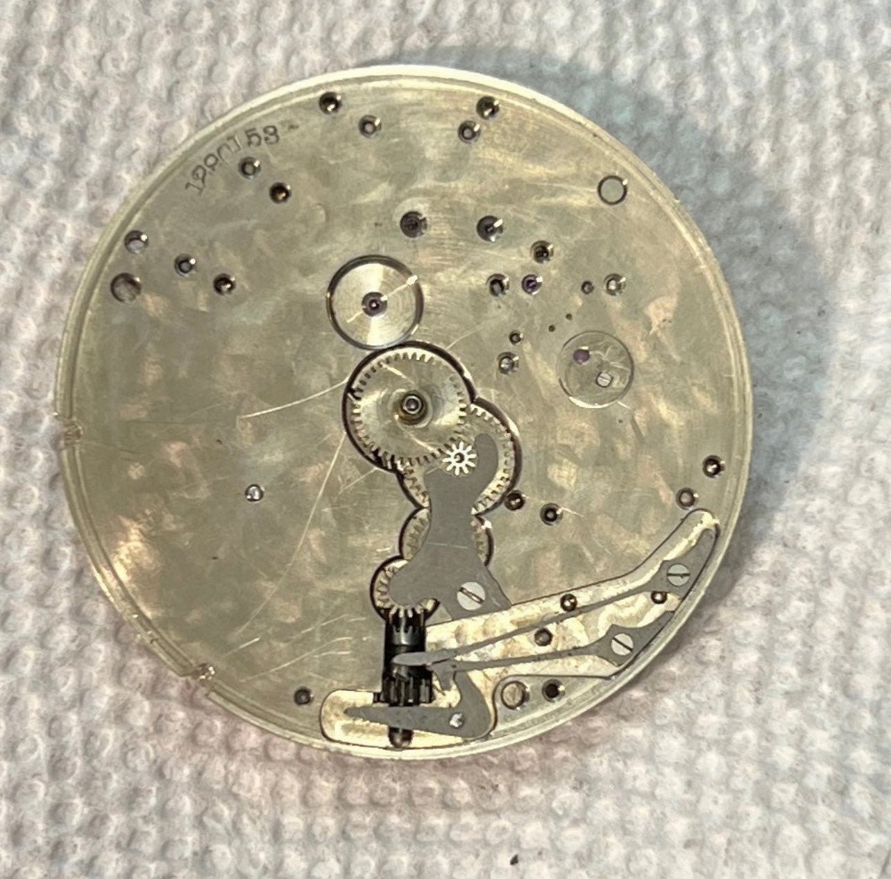 #506 Vintage e howard pocket watch movement only