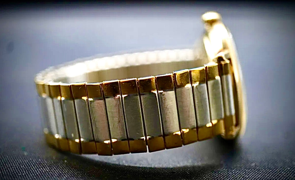Copy #824 Vintage Omega Seamaster Deville 14k Gold Filled SS Automatic Gold Linen Dial