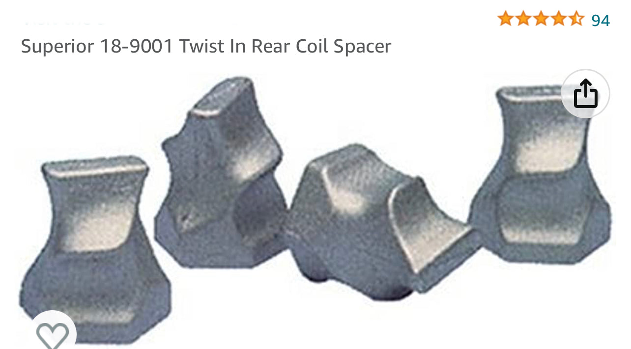 Superior 18-9001 Twist In Rear Coil Spacer