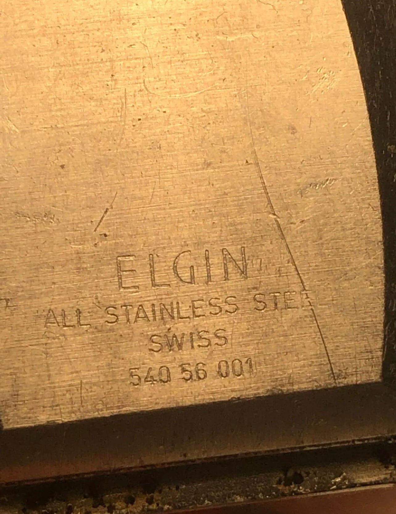 #856 VINTAGE 1970’s ELGIN 540 STAINLESS STEEL WATCH CASE SWITZERLAND $19 Ebay Inv $19