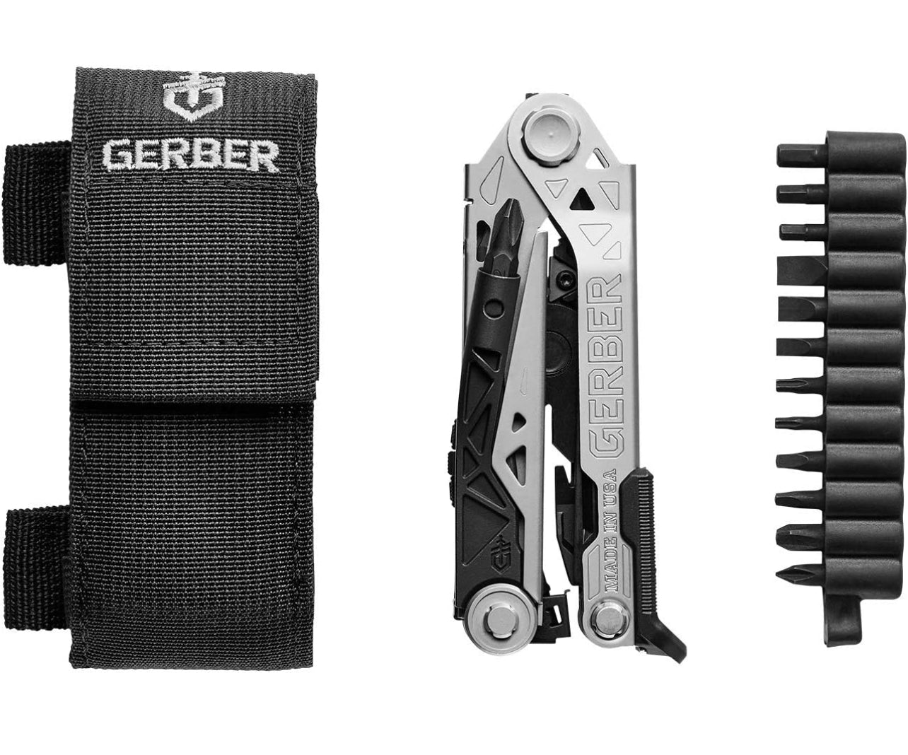 Drive Multitool with Bit Set, and Sheath, Silver/Black,Standard Bit Set