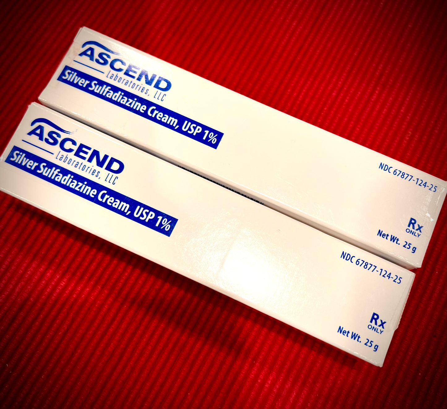 2 X Burn Cream Ascend (1% SILVER SULFADIAZINE CREAM )that should be in very Kitchen cabinet