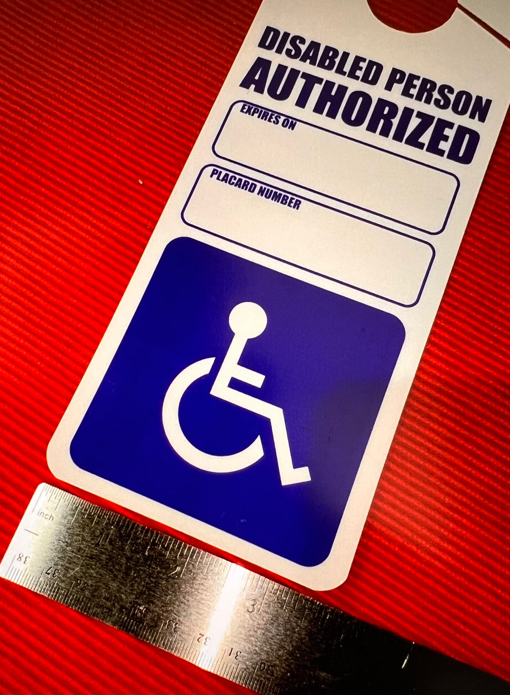 2 (Two) X Handicap Disabled Placards, Signs Impedido Cards Fast Shipping Ebay Inv $18.95