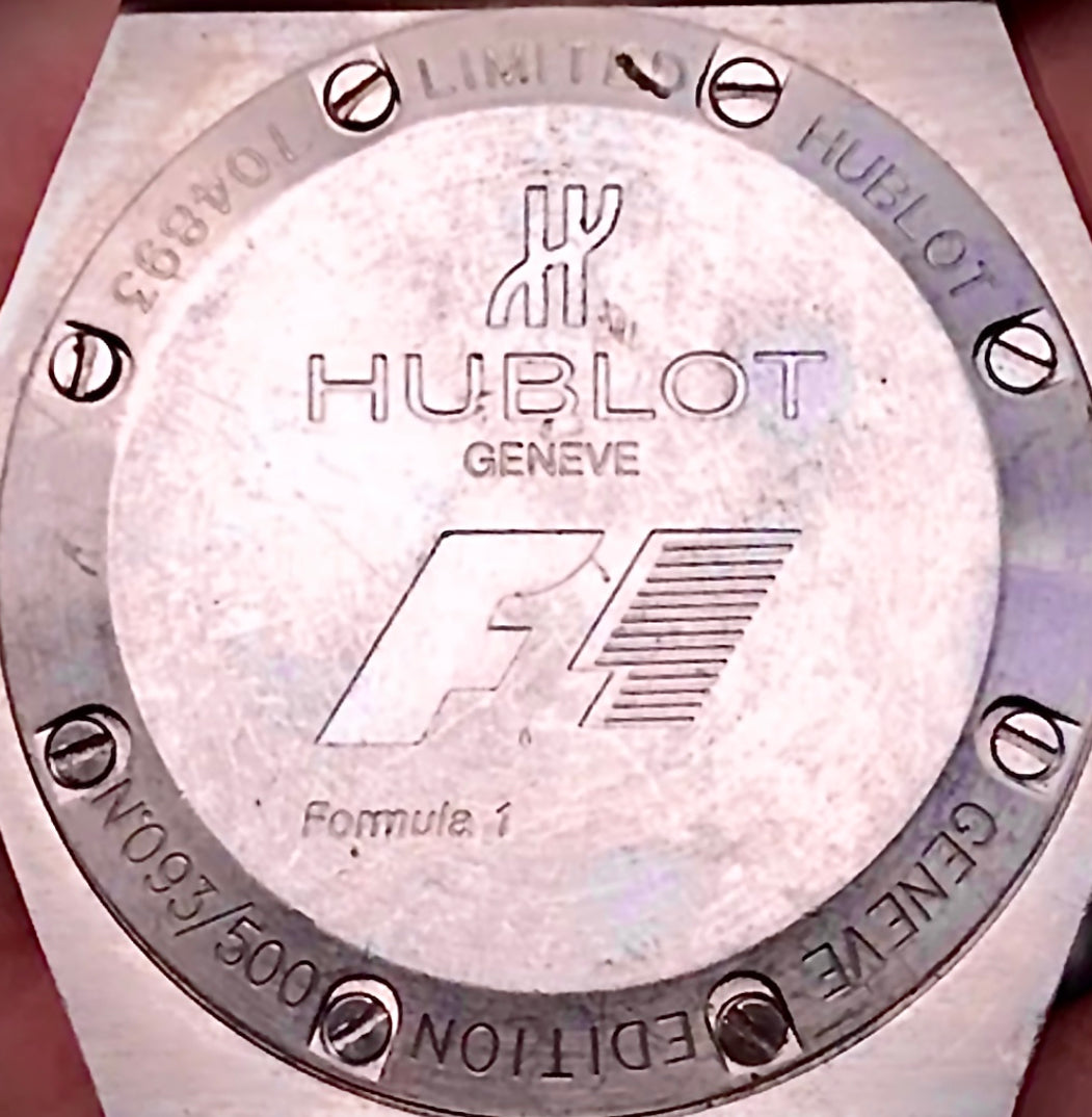 #771 HUBLOT GENEVE WATCH CASE ONLY Fomula 1 Limited edition Titanium Composite