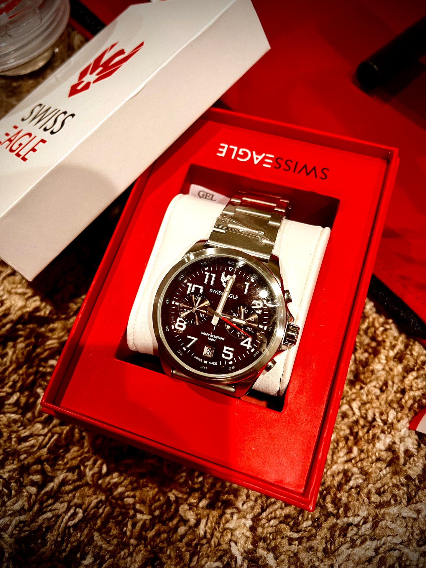 #882 Swiss Eagle 100 Meter Swiss Made Quartz Chronograph Watch with Date Limited Edition Brand New