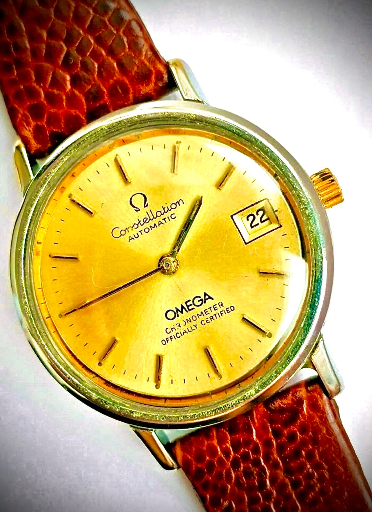 #473 Rare Vintage Omega Constellation Automatic Cal.1012 Tropical Dial Watch Ebay Inv $394.82. Mer 07132022