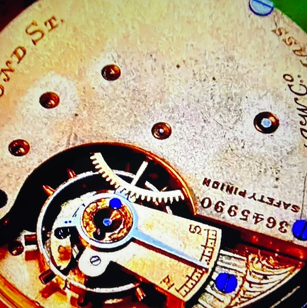 #660M High-End Antique Waltham Bond St Pocket Watch Movement with dial and hands from year 1884 14S  Open Face