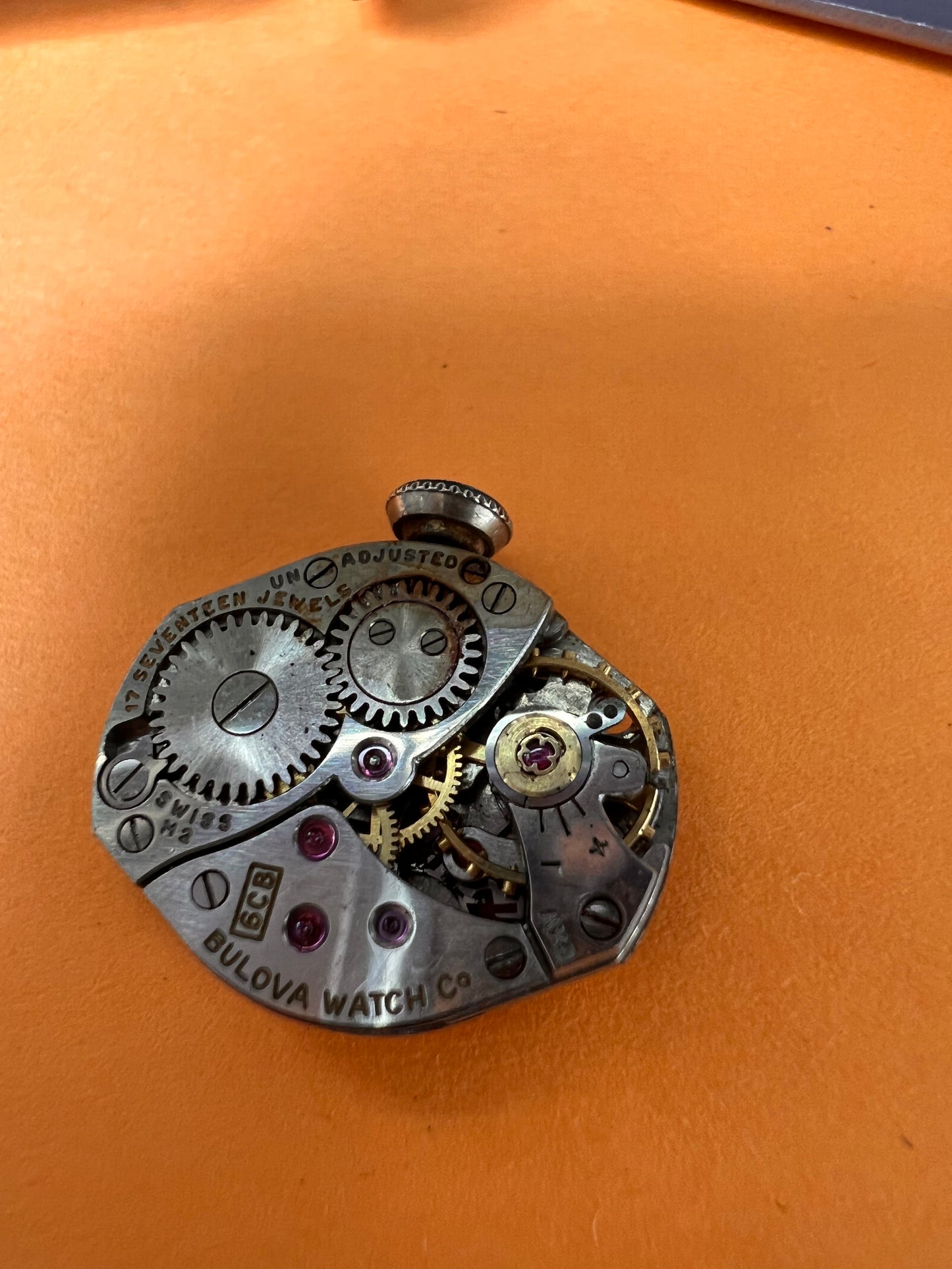 #493 Vintage Ladies Bulova Manual Watch Movement 6CB Complete Balance Assembly