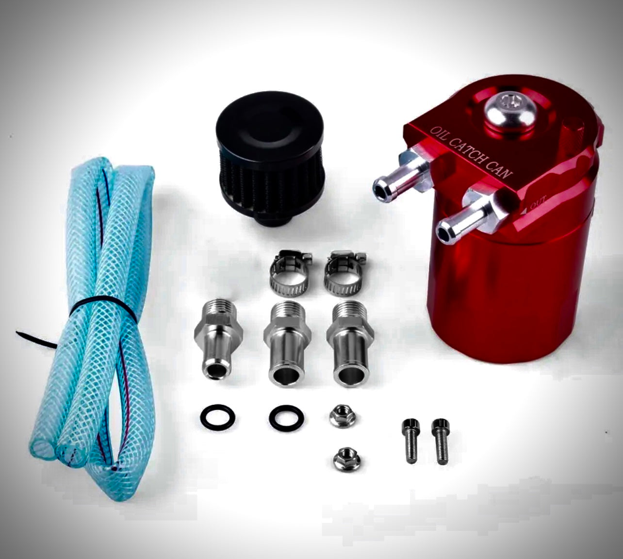 Oil Catch Tank Can Reservoir With Breather Filter Aluminum Fuel Engine