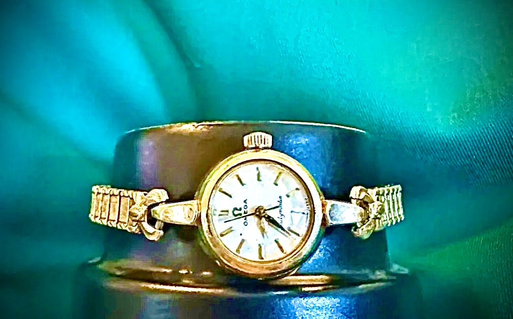 #839  Vintage 1950’s Gold Filled Omega Ladymatic Watch 14 k Gold filled