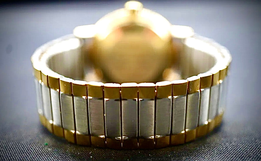 Copy #824 Vintage Omega Seamaster Deville 14k Gold Filled SS Automatic Gold Linen Dial