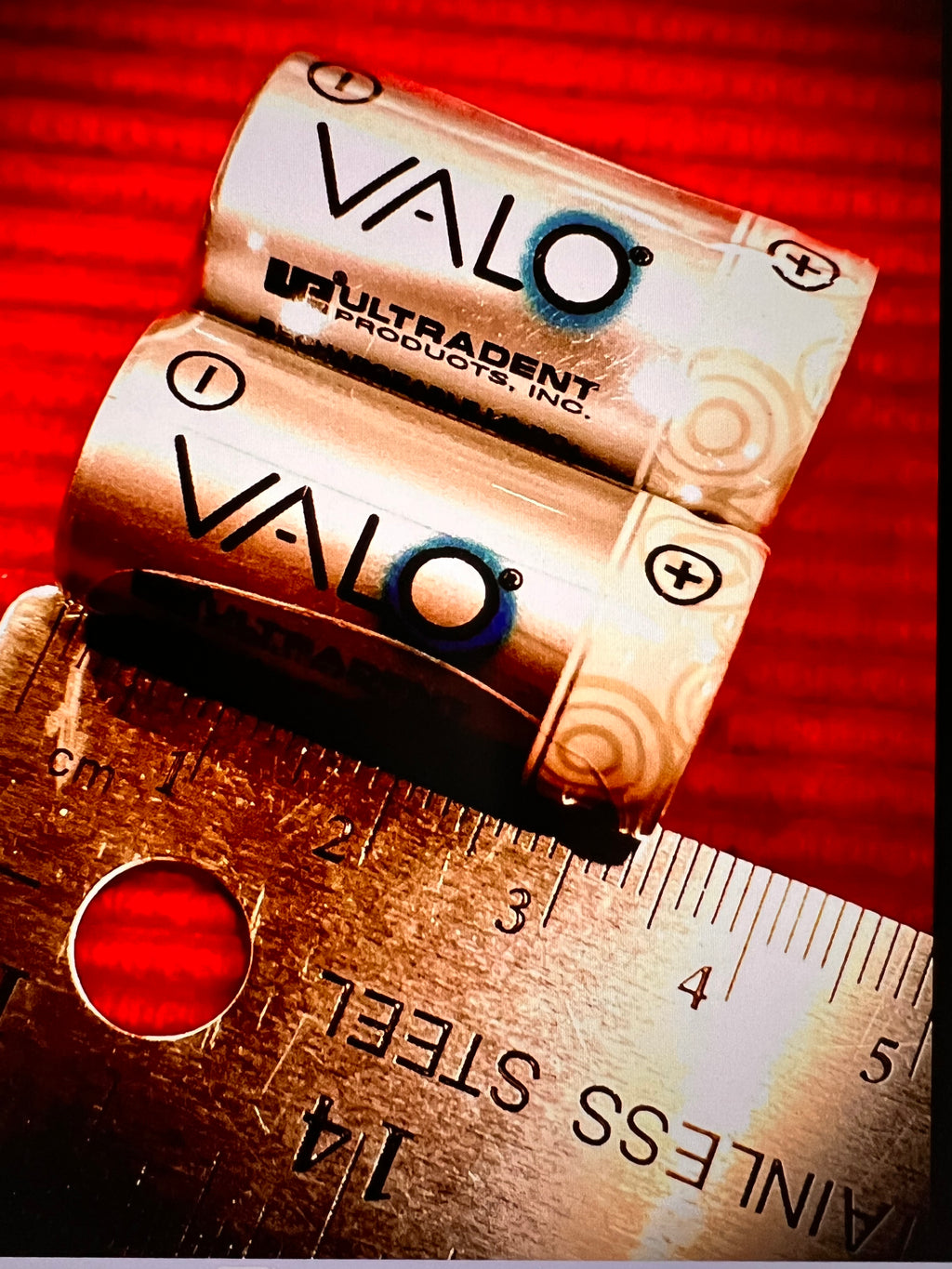 2 X Pack (4 Batt) VALO Cordless Rechargable Batteries Ultradent Curing Light