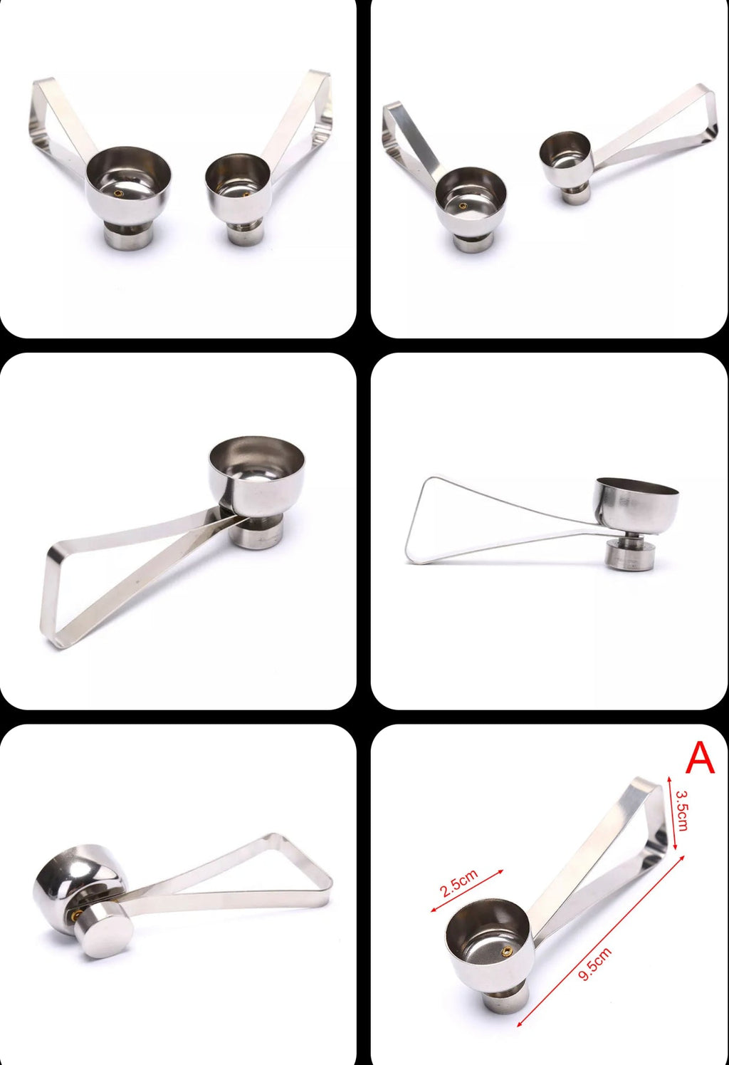 Steel Egg Cutter Eggshell Topper Shell Opener Kitchen Cooking Tools Model Type A (Smaller in size 2.5 cm)
